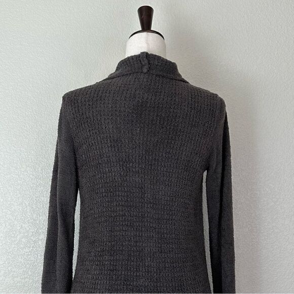Barefoot Dreams Cozychic Lite Charcoal Gray Open Front Cardigan, Sz Medium - Picture 10 of 13